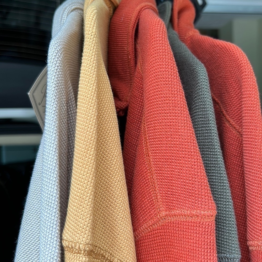 Mens long sleeve 1/4 zip pullover NWT fall colors jerseyknit oversized paradise